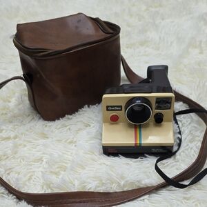 Polaroid 1993 OneStep Camera with Brown Case